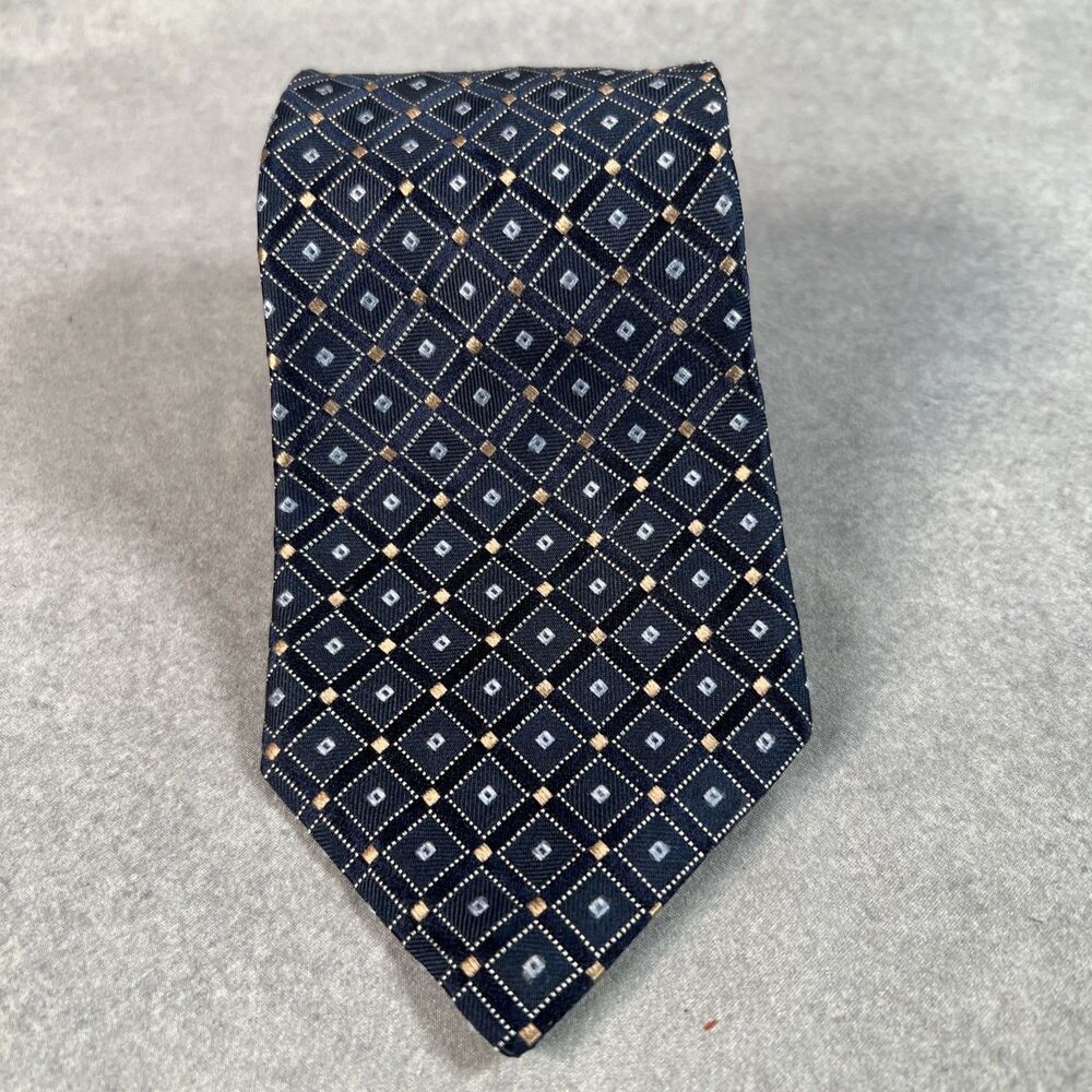Nautica Blue Geometric Pattern Tie
